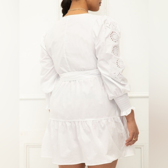 ELOQUII Elements Tiered Dress With Eyelet Sleeve - Picture 4 of 4